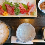 魚福 - 本マグロ　中トロ&赤身　ミックス(B) 定食
