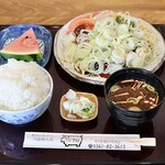 みそかつ専門店 レスト サカエ - 元祖みそかつ定食 ネギかけ