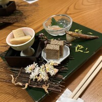 水たき玄海 本店 - ②伊達鶏生ハム 伝統の鶏松風 わかさぎ柚子煮 筍旨煮