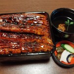 川魚 根本 - うな重上4370円、肝吸い230円