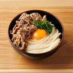 牛肉釜玉うどん