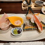 かに道楽 - かに刺身（ズワイ）