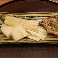 日本料理 太月 - 静岡風間さんのたけのこ王焼き、アイナメの木の芽焼き