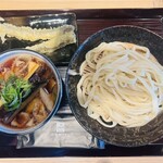 武蔵野うどん竹國 - 料理写真:肉なす汁うどん(並)&味付ごぼう天