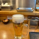 七福神 - サントリーの神泡指定店。ビールの泡立ちが素晴らしい特別なお店なのだと。飲める人はいいなぁ。