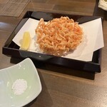 石臼びき手打そば　悠庵 - 桜海老のかき揚げ