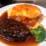 カジュアルダイニング Bon - ハンバーグ＆オムライス@1,400円（オムライス増量+250円）