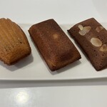 ショコラティエ パレドオール ブラン 青山店 - 左からマドレーヌ、フィナンシェ、ジャック