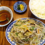 味楽天 - 野菜炒め定食・８５０円