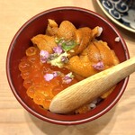 sushi AKEBONO - 雲丹といくらのミニ丼