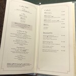 万平ホテル メインダイニングルーム - カフェテラスのメニュー