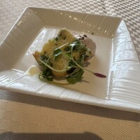 アンシャンテ - 前菜のお惣菜ケーキ、ハムのムース