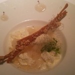 代官山ASO チェレステ - 和梨の冷たいスープとカモミールのジェラート ライムの香りで