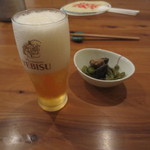 アパートメント食堂 なか川 - ビールとお通し