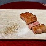 銀座 鉄板焼き ステーキ K-sio - 左からゲランド塩、胡椒、ヒマラヤの塩