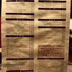 サングリア - メニュー