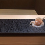 喜一 - づけ台はまつもとさんと違って漆塗りではありません。