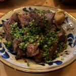 島ノ飯 みなもと - あぐーもつ焼き 980円