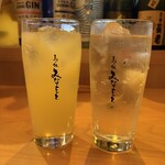 島ノ飯 みなもと - シークワーサーサワー　塩レモンサワー 各600円