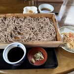 最上茶屋 - 料理写真:板そば800円とかき揚げ200円