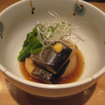 蕎麦 案山子 - 鰊と冬大根、新筍の炊き合わせ