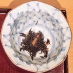 ぬる燗佐藤 - 海老と穴子 天丼 900円 のひじき