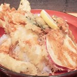 ぬる燗佐藤 - 海老と穴子 天丼 900円