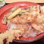 ぬる燗佐藤 - 海老と穴子 天丼 900円