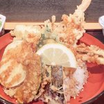 ぬる燗佐藤 - 海老と穴子 天丼 900円