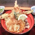 ぬる燗佐藤 - 海老と穴子 天丼 900円