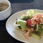 cafe RIN - ランチセットのスープとサラダ