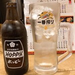 秋田大衆割烹料理 米代 - ホッピーセット白500円