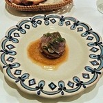 オステリア・オ・ジラソーレ - あじと夏野菜のトルティーノ　フレッシュトマトのソース