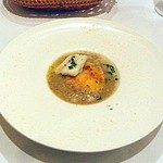 オステリア・オ・ジラソーレ - 蒸し穴子とフレッシュポルチーニのズッパガットディパター添え