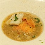 オステリア・オ・ジラソーレ - 蒸し穴子とフレッシュポルチーニのズッパガットディパター添え