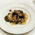 オステリア・オ・ジラソーレ - あわびとどんこ椎茸のリングイネ