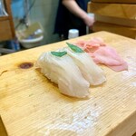 喜与すし - 平目の昆布締め