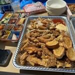 がばちょ - 花見の時に大将が作ってくれた揚げもん♡