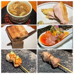 燒鳥 八穴 - 料理はコースのみとなっていますが、追加で単品を注文する事が可能です。