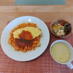 Cafeteria ラソ - オムライス大盛1300円
