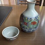 蕎麦処 くに作 - 新亀 純米清酒 熱燗