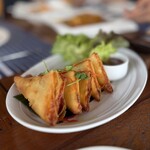 THE BANYAN TREE POOLSIDE CAFE - Crispy Spring Roll Sheet: Stuffed with prawns Chicken & spring onion