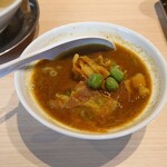 桜上水 船越 - ラーメンスープのカレー＜出汁カレーブタニボ南蛮丼＞（限定ごはん）