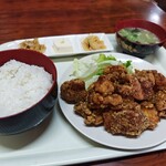 高田屋食堂 - 料理写真:唐揚げ定食(限定10食)@1100円