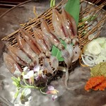 旨肴旨酒 おさかな家 - ホタルイカのしゃぶしゃぶ