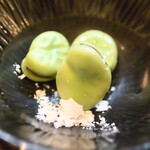 大納言本家 - サービスで頂いた焼き空豆