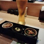 鶏炎 馬車道店 - ビールとお通し