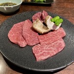 焼肉 にくる - お任せ焼肉塩3種(自家製酢橘ポン酢で)