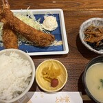 とみ家 - エビフライ定食