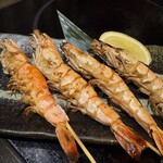 和牛・牛タン・地鶏×個室 鶴龍 - 有頭エビ塩焼き